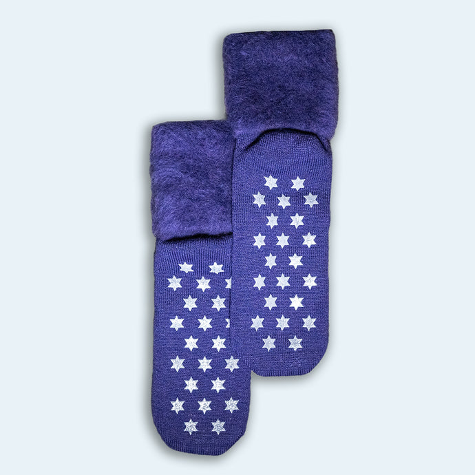 Comfy Non-Slip Bed Socks Purple