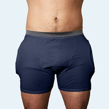 Load image into Gallery viewer, Mens Protective Underwear with Sewn-in Shields Navy
