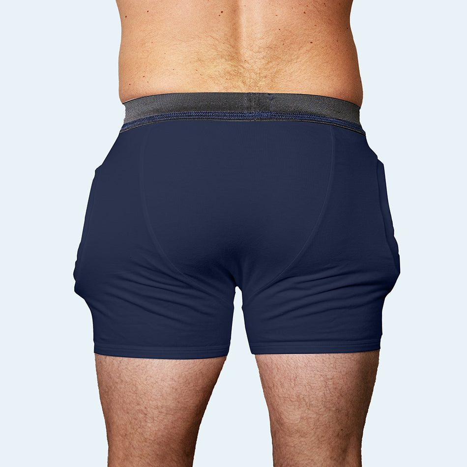 Mens Protective Underwear with Sewn-in Shields Navy – Hornsby Comfy Hips