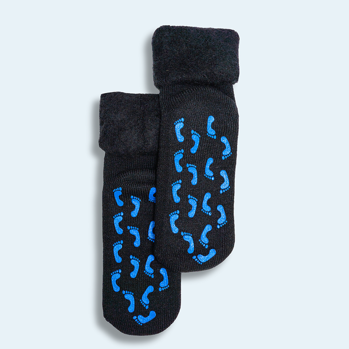 Comfy Non-Slip Bed Socks Black XL